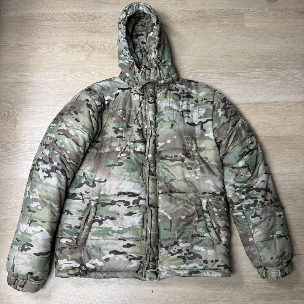 SORD Jacket Mens XL Green Camo Puffer Hooded Insulated Hunting Outdoor Military